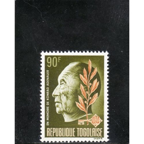 Timbre-Poste Du Togo (Hommage Au Chancelier Konrad Adenauer)