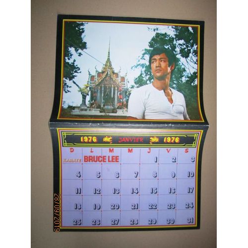 Calendrier Bruce Lee 1976