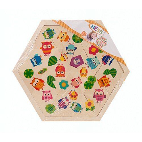 Hess Wooden Toddler Toy Puzzle Owl 34 Parts