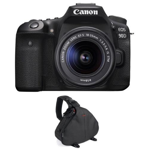 Canon EOS 90D + 18-55mm F/3.5-5.6 EF-S IS STM + Sac | Garantie 2 ans