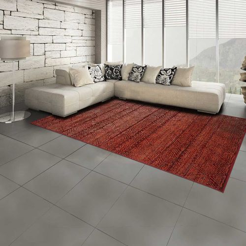 Tapis Berbère 160x230 Tissé Motif Ethnic Lyn1 Chila Rouge