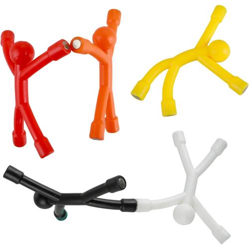 Lot de 5 mini aimants de réfrigérateur pour homme et femme - Notes autocollantes décorative amusante cuisine casiers en fer bureau Accessoires bureau pour enfant (rouge/jaune/noir/blanc/orange)