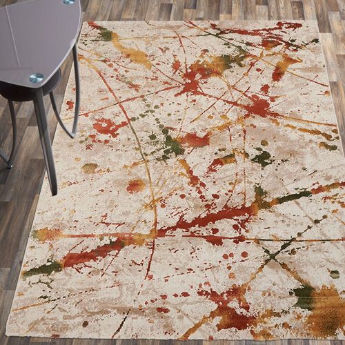 Tapis Chambre 80x150 Tissé Multicolore Rectangle Motif Ethnique Abtract