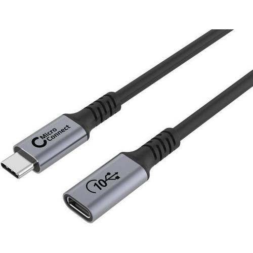 MicroConnect Premium - Câble d'extension USB - 24 pin USB-C (M) pour 24 pin USB-C (F) - USB 3.2 Gen 2x2 - 20 V - 5 A - 2 m - intérieur, Alimentation USB (100 W), support pour 4K60Hz (3840 x...
