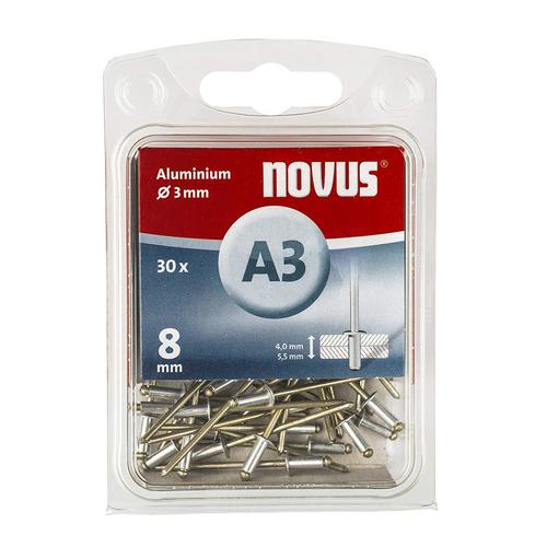 Novus A 3 Aluminium Rivets aveugles, 045-0021