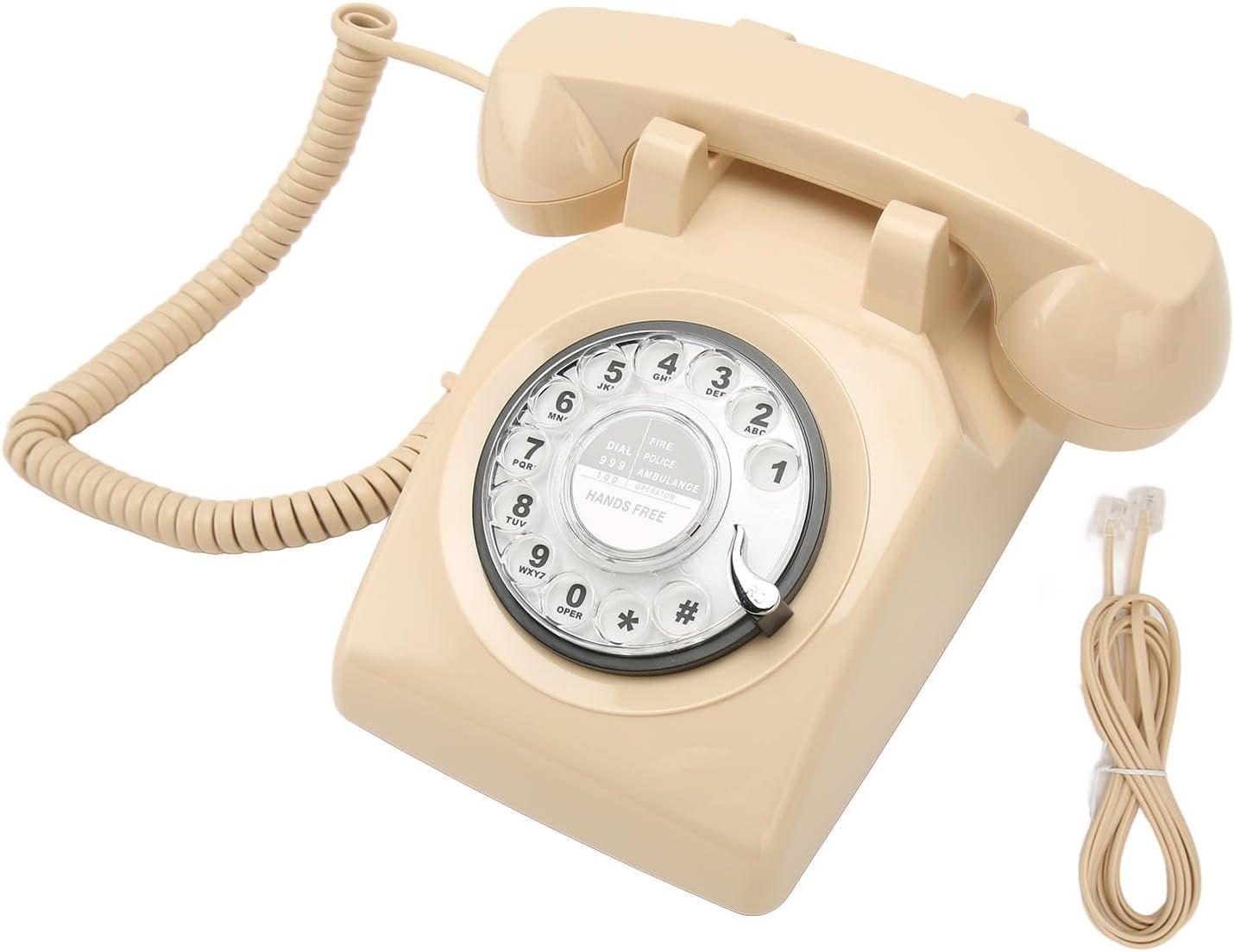 Tlphone Fixe Rtro, Tlphone Fixe Filaire Vintage des Ann... - 7