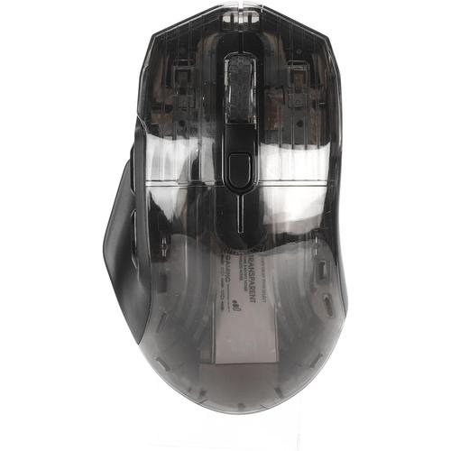 Souris de Jeu, 2,4 G sans Fil Bluetooth USB Filaire 3 Modes, Souris de Jeu Transparente Silencieuse avec Lumière RVB 5 DPI Réglables, pour Tablette PC (Black)