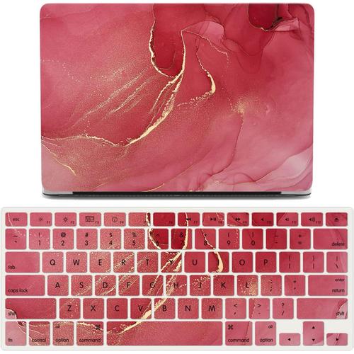 Colorful Marble Cas pour MacBook Air 13 with M2 (Models: A2681) Hard Shell Case avec Film Protecteur de Clavier - A