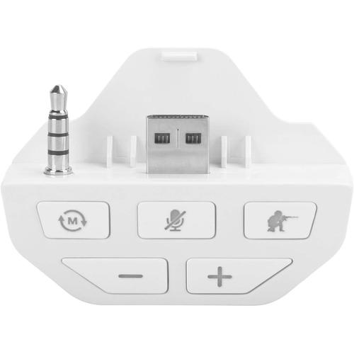 Adaptateur De Casque Stéréo, Adaptateur Audio De Manette De Jeu Sans Fil Avec Contrôle Du Volume, Convertisseur De Casque 3,5 Mm, Amplificateur De Son, Pour Xbox One(Blanc)