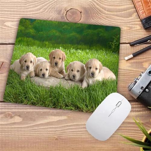 Petit Tapis de Souris 400x450x2mm Tapis de Souris de Jeu Portable et Lavable pour Ordinateur Portable Souris sans Fil Bureau Voyage - Chien Animal Vert