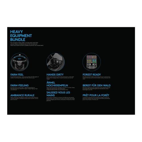 Logitech Heavy Equipment - G-Series - ensemble volant et pédales - filaire  - pour PC