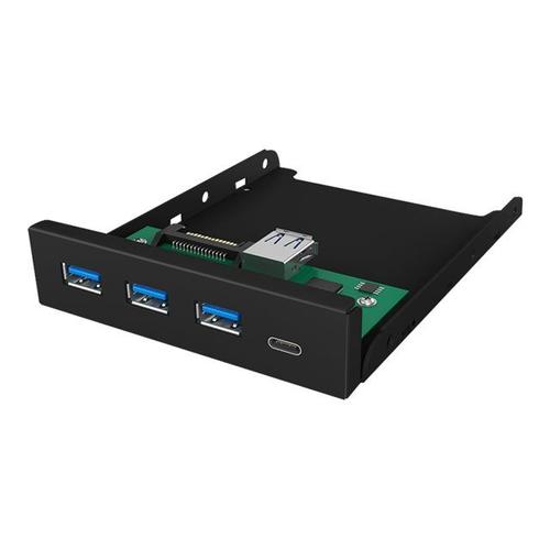 ICY BOX IB-HUB1418-i3 - Concentrateur (hub) - 3 x SuperSpeed USB 3.0 + 1 x USB-C - Module enfichable