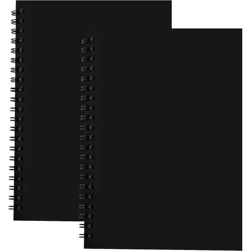 2pcs Carnet De Dessin A4, 150gsm / 140 Pages Cahier De Croquis Ordinaire, Couverture Kraft Bloc-Notes À Spirale De Papier De Reliure Spirale, Livre De Pages Vierges Pour Le Dessin Croquis, Noir