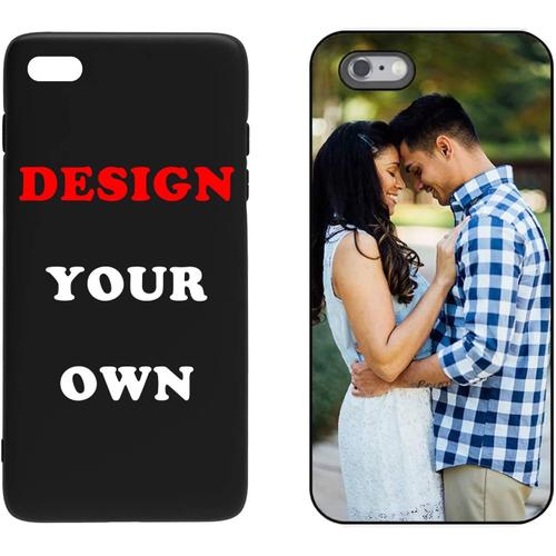 Coque Pour Iphone 6plus Iphone 6s Plus - Coque Téléphone Personnalisée, Personnalisable Avec Votre Propre Image Au Choix Case Pour Iphone Bordure Tpu+Dos Glass Design