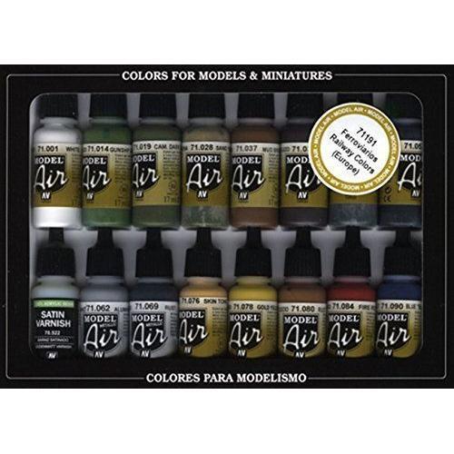 Av Vallejo Model Air Set Lot De Peintures Pour Maquette Railway Colors Europe-Vallejo