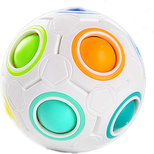 Magic Rainbow Ball Boule Magique Puzzle Fidget Toys Speed Cube Magic Arc-En-Ciel Ball Jouet Éducatif Pour Enfants Stress Soulagement Pour Adultes, 12 Trous