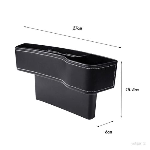 Organisateur Générique De Remplissage D'espace De Sièges De Voiture, Boîte De Rangement De Sièges De Voiture, Boîte De Rangement Polyvalente D'espace Côté Pilote Black Co