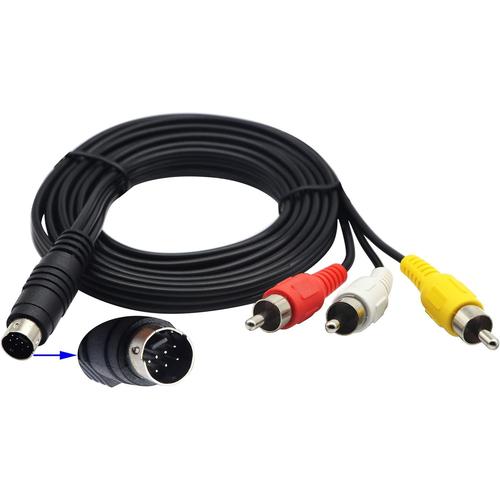 Câble d'extension 3 RCA vers Mini DIN 7 Broches S-Vidéo mâle vers 3 RCA mâle RVB Composite pour DVD, TV, HDTV, magnétoscope, lecteurs CD, Ordinateur Portable 1,5 m