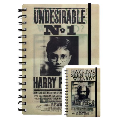 Harry Potter Carnet De Note A5 À Spirales Sirius & Harry 3d 15,5 X 20,5 Cm Crème