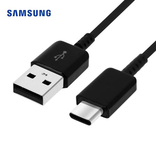 Original Cable Cordon Fil Data Chargeur 1.20m Noir vers USB-A vers Type-C Origine Pour Samsung Galaxy A30 A30s A31 A32 A33 5G A34 A35 A40 A41 A42 A50 A50s A51 A52 A52s A53 5G A54 A55 A60 A71 A72 A73