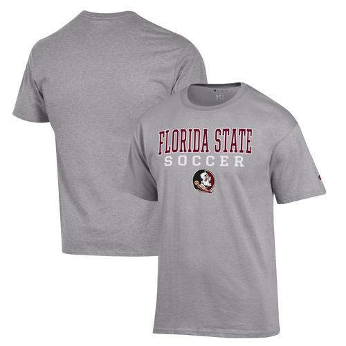 T-Shirt Gris Avec Logo Champion Florida State Seminoles Soccer Stack Pour Hommes