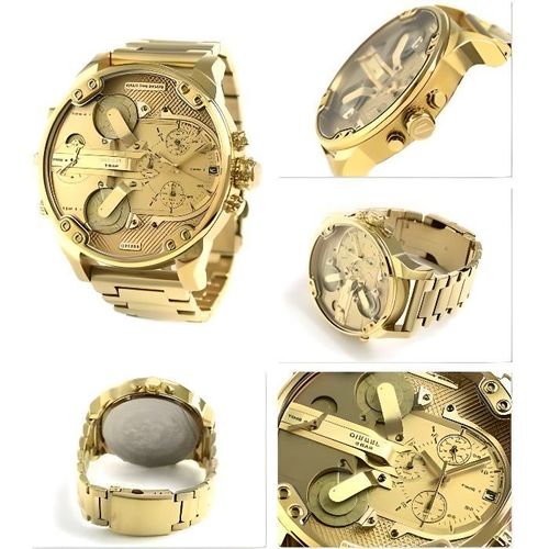 Montre Diesel Dz7399 Mr Daddy 2.0 Montre Chrono 57mm En Acier Inoxydable Or