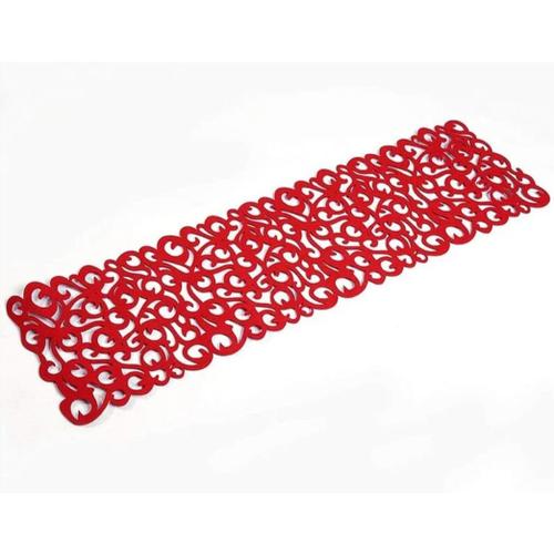 napperon rectangulaire en feutre napperon napperon napperon décoration d'intérieur nouveauté (grand rouge)