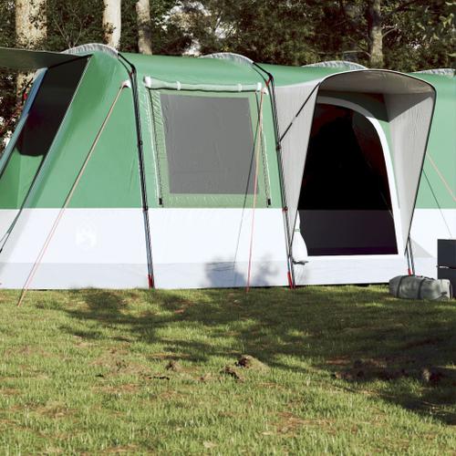 Vidaxl Tente De Camping Tunnel 4 Personnes Vert Imperméable