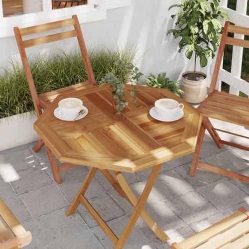 Vidaxl Dessus De Table 70x70x2,5 Cm Octogonal Bois De Teck Massif