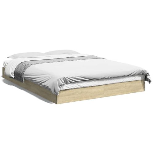 Vidaxl Cadre De Lit Sans Matelas Chêne Sonoma 120x200 Cm