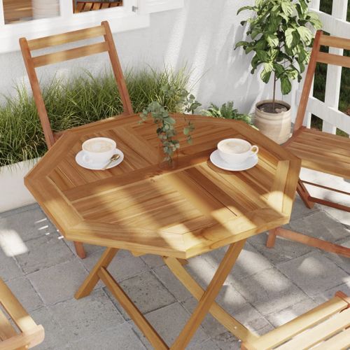 Vidaxl Dessus De Table 80x80x2,5 Cm Octogonal Bois De Teck Massif