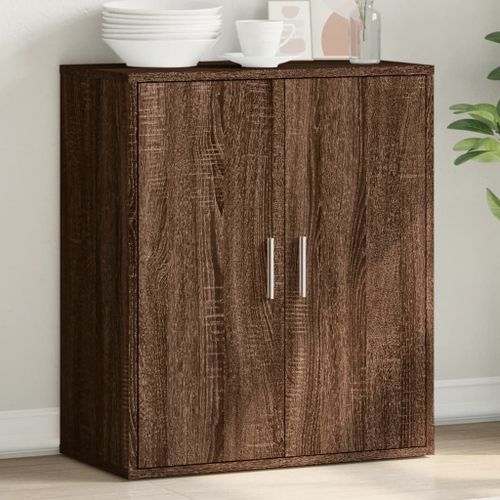 Vidaxl Buffet Chêne Marron 79x38x80 Cm Bois D'ingénierie