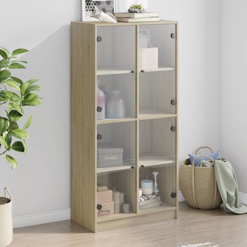 Vidaxl Buffet Haut Avec Portes Chêne Sonoma Bois D'ingénierie