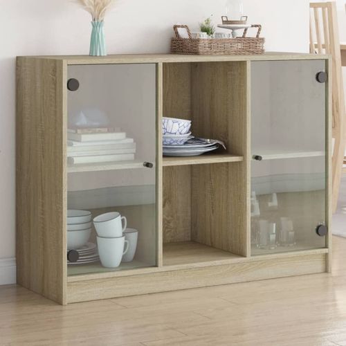 Vidaxl Buffet Chêne Sonoma 102x37x75,5 Cm Bois D'ingénierie
