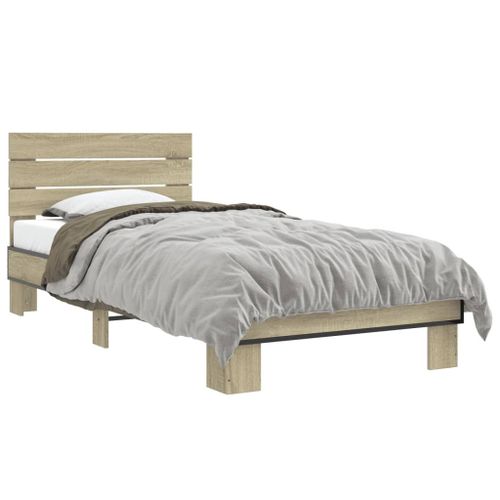 Vidaxl Cadre De Lit Sans Matelas Chêne Sonoma 100x200 Cm