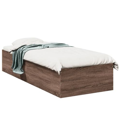 Vidaxl Cadre De Lit Sans Matelas Chêne Marron 100x200 Cm
