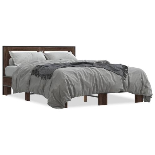 Vidaxl Cadre De Lit Sans Matelas Chêne Marron 140x190 Cm