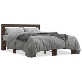 Vidaxl Cadre De Lit Sans Matelas Chêne Marron 140x190 Cm