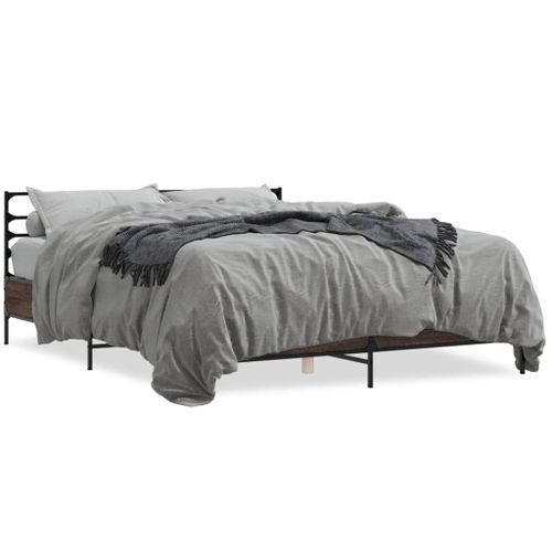 Vidaxl Cadre De Lit Sans Matelas Chêne Marron 150x200 Cm