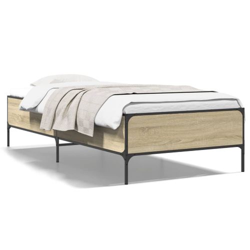 Vidaxl Cadre De Lit Sans Matelas Chêne Sonoma 90x190 Cm