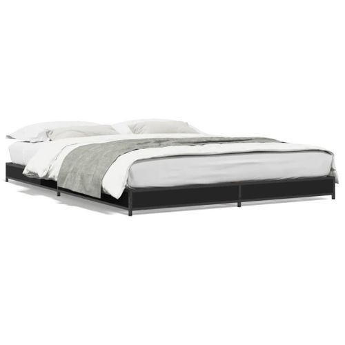 Vidaxl Cadre De Lit Sans Matelas Noir 120x200 Cm