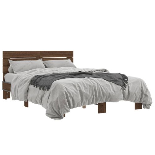 Vidaxl Cadre De Lit Sans Matelas Chêne Marron 120x200 Cm