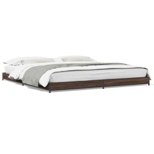 Vidaxl Cadre De Lit Sans Matelas Chêne Marron 200x200 Cm