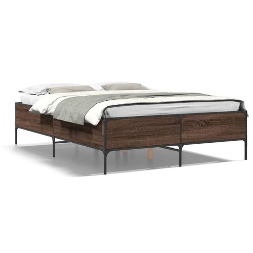 Vidaxl Cadre De Lit Sans Matelas Chêne Marron 120x190 Cm