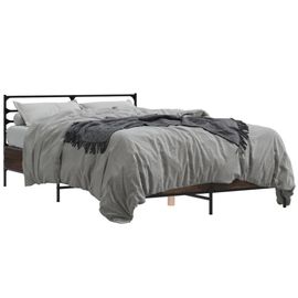 Vidaxl Cadre De Lit Sans Matelas Chêne Marron 140x190 Cm
