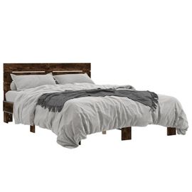Vidaxl Cadre De Lit Sans Matelas Chêne Fumé 140x190 Cm