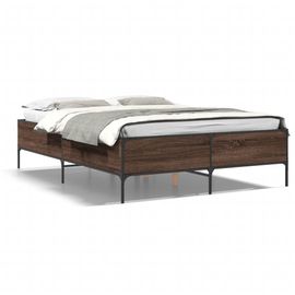 Vidaxl Cadre De Lit Sans Matelas Chêne Marron 140x190 Cm