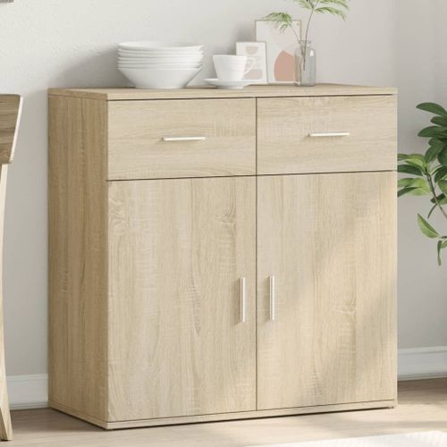 Vidaxl Buffet Chêne Sonoma 79x38x80 Cm Bois D'ingénierie