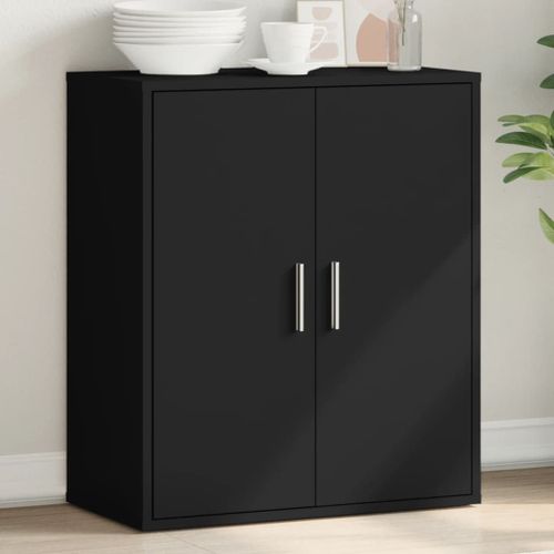 Vidaxl Buffet Noir 79x38x80 Cm Bois D'ingénierie