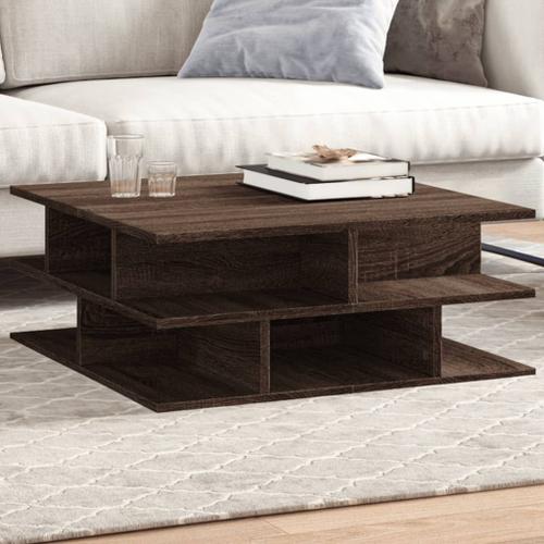 Vidaxl Table Basse Chêne Marron 70x70x29 Cm Bois D'ingénierie